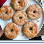 maple paleo donuts on a white plate