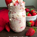 overnight strawberry oatmeal in a jar
