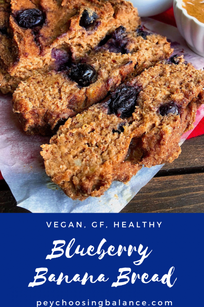 vegan blueberry banana bread