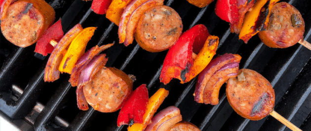 Chicken Sausage Skewers {gf, easy}