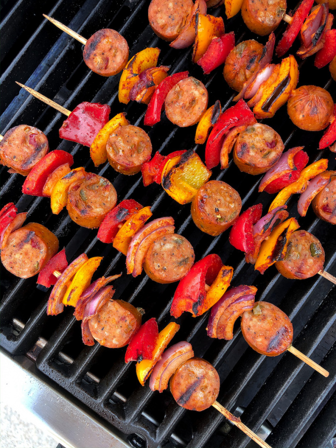 Chicken Sausage Skewers {gf, easy}