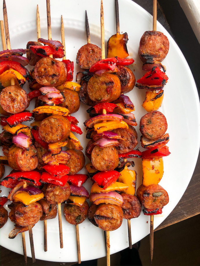 Chicken Sausage Skewers {gf, easy}