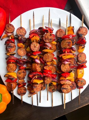 Chicken Sausage Skewers {gf, easy}