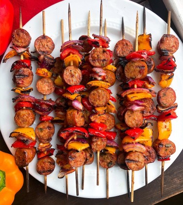 Chicken Sausage Skewers {gf, easy}