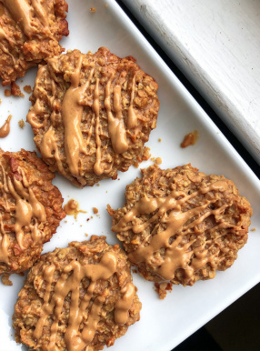 4 Ingredient Breakfast Cookies on a white plate