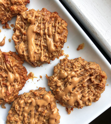 4 Ingredient Breakfast Cookies on a white plate