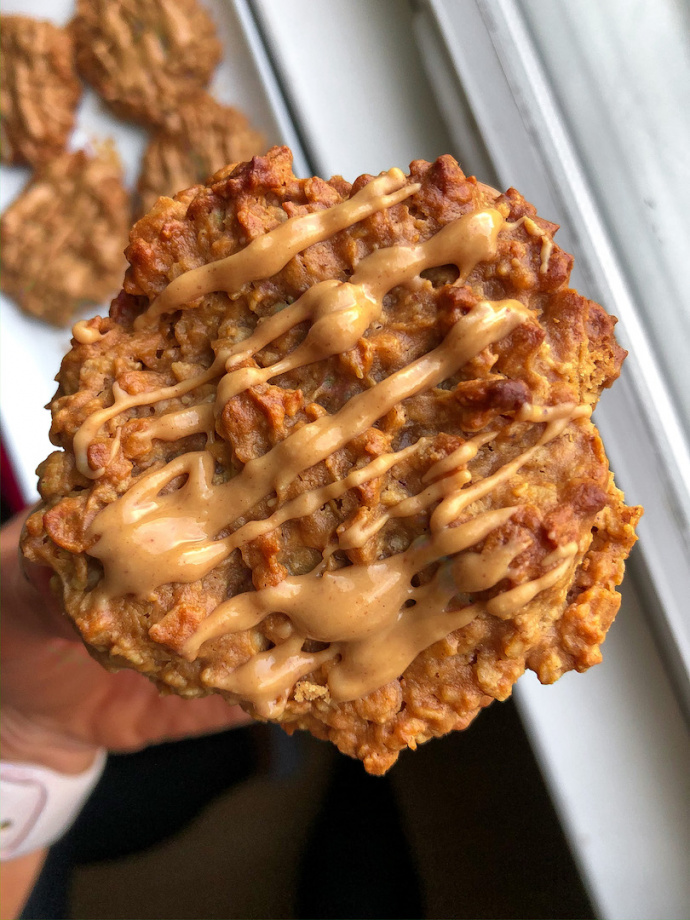 4 Ingredient Breakfast Cookies on a white plate