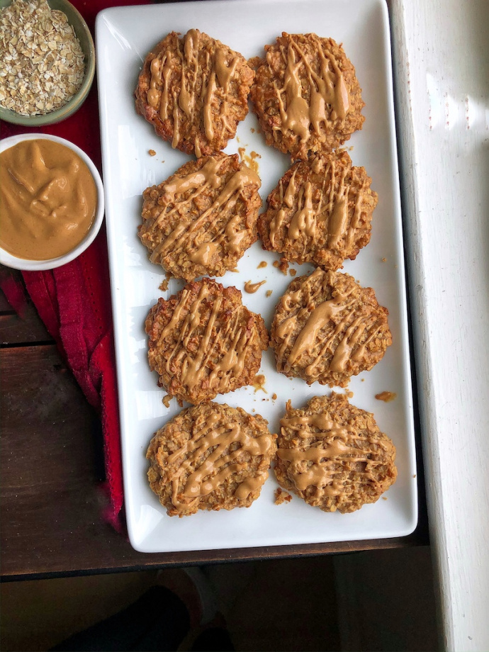 4 Ingredient Breakfast Cookies on a white plate