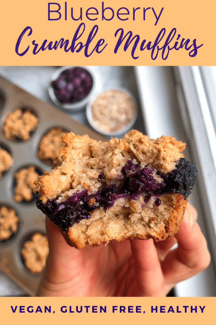 Blueberry Crumble Muffins {vegan, gluten free, healthy}