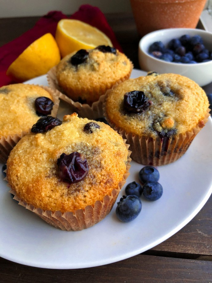 Lemon Blueberry Muffins | Paleo, Gluten Free