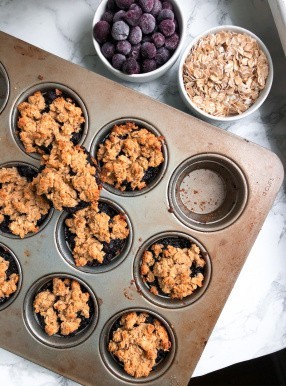 Blueberry Crumble Muffins {vegan, gluten free, healthy}