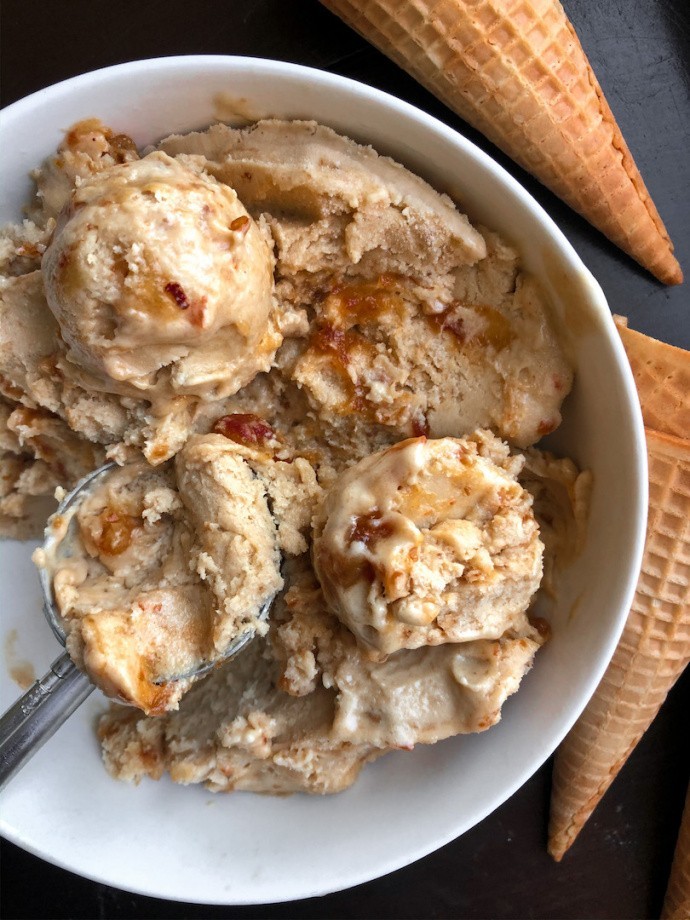 Vegan Salted Caramel Ice Cream {paleo, gluten free}