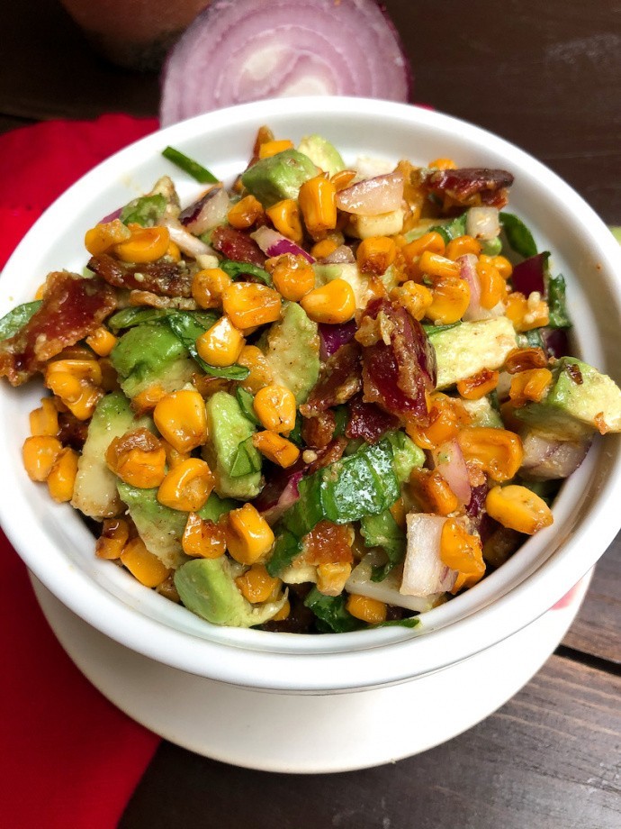 Bacon, Avocado, and Roasted Corn Salad