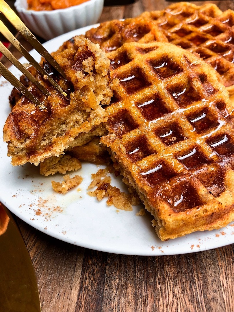 Healthy Pumpkin Waffles - Choosing Balance - Recipes