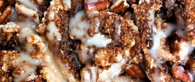 Maple Pecan Cinnamon Rolls (Vegan, Gluten Free, Healthy)