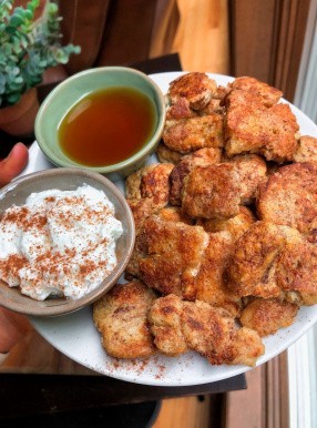 French Toast Bites (healthy, dairy free)