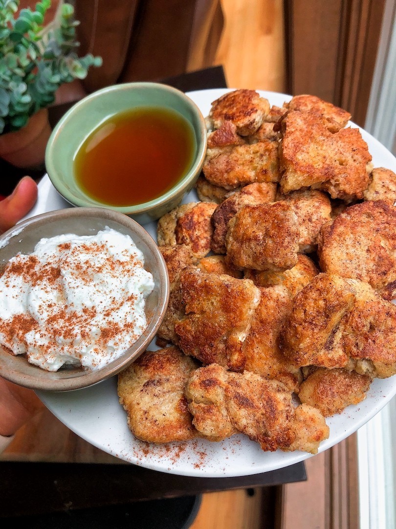 Gluten Free Donut, French Toast, Cinnamon Sugar, Egg Free, Organic