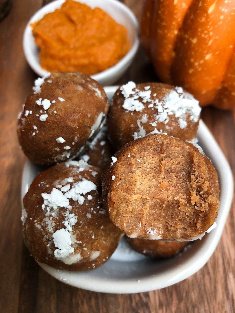 Pumpkin Pie Donut Holes (vegan, gluten free, healthy)