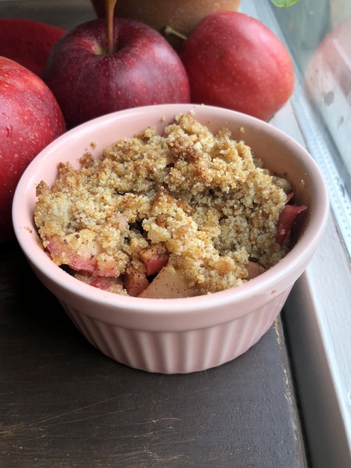 Single Serving Apple Crisp (vegan, paleo, gluten free)