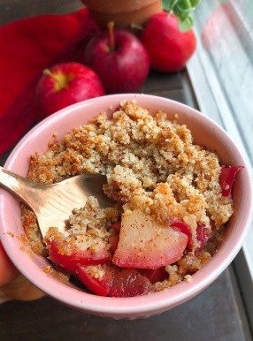 Single Serving Apple Crisp (vegan, paleo, gluten free)