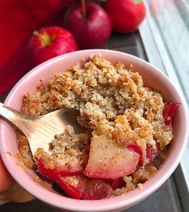 Single Serving Apple Crisp (vegan, paleo, gluten free)