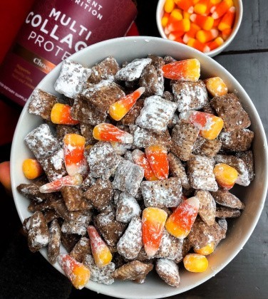 Halloween Puppy Chow (easy and protein packed)