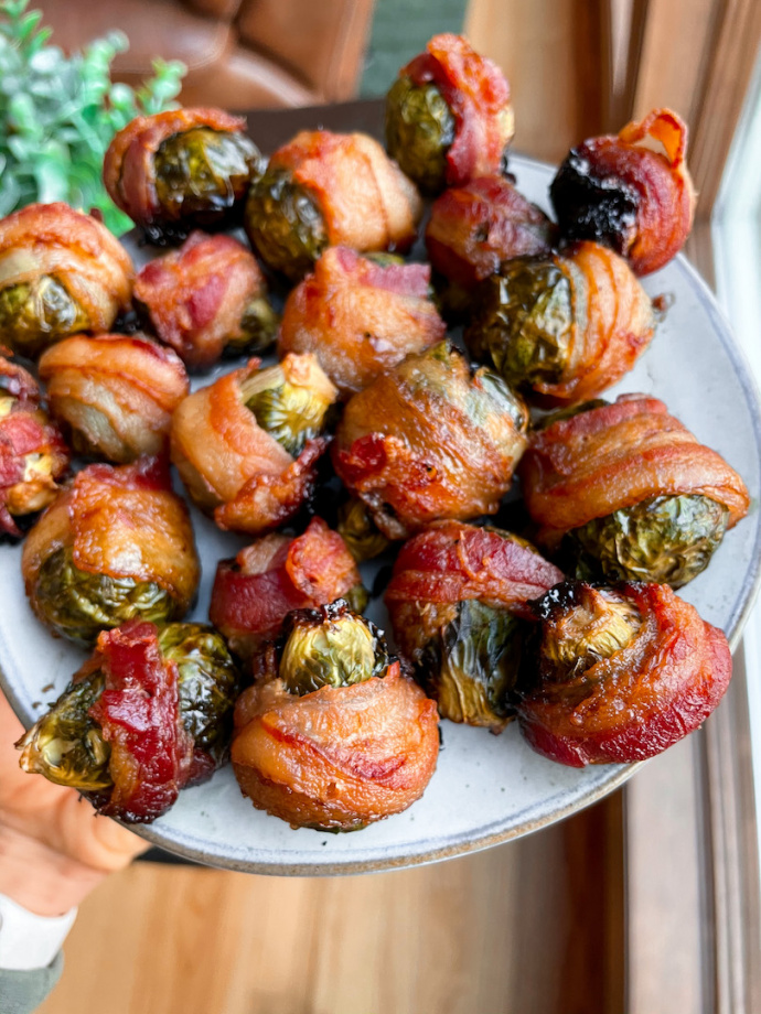 Bacon Wrapped Maple Brussel Sprouts