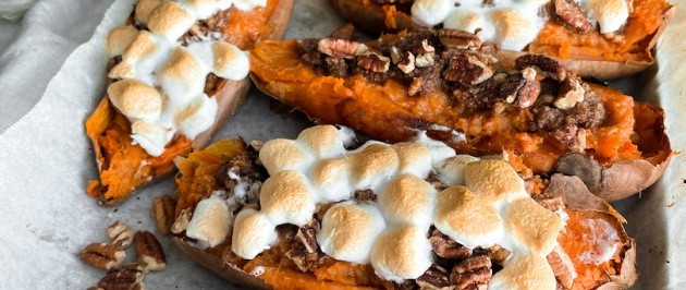 Twice Baked Sweet Potatoes (gluten free, vegan, paleo)