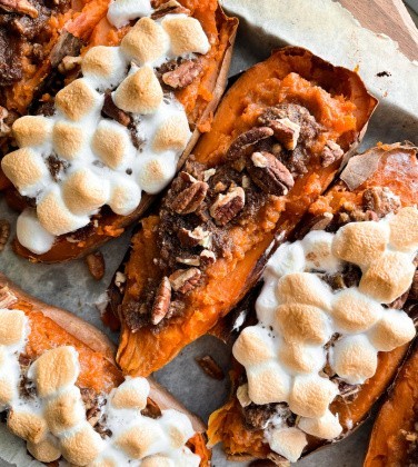 Twice Baked Sweet Potatoes (gluten free, vegan, paleo)