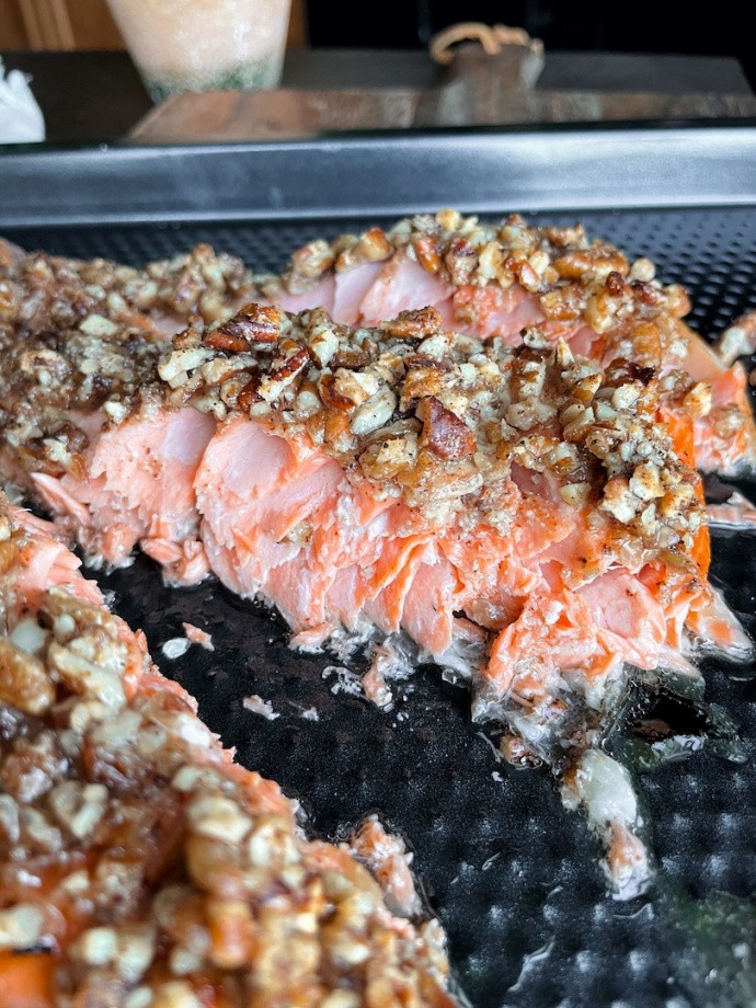 Maple Pecan Crusted Salmon (gluten free, paleo)