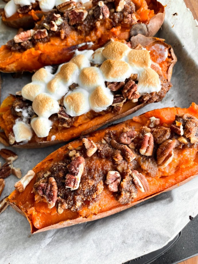 Twice Baked Sweet Potatoes (gluten free, vegan, paleo)