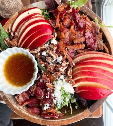 Maple Bacon Pecan Salad (gluten free, simple)