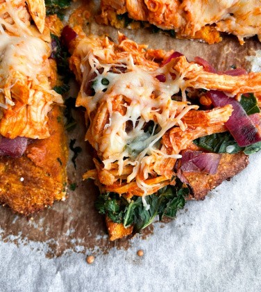 Gluten Free Buffalo Chicken Pizza