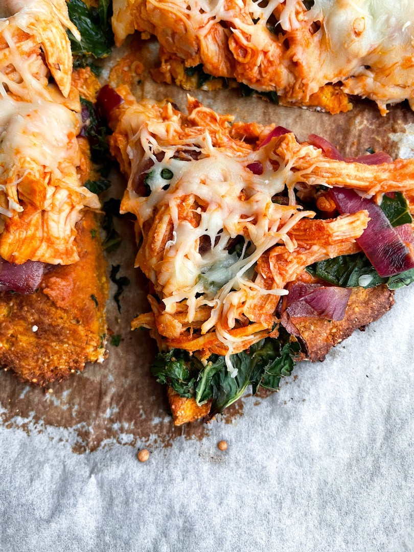 Gluten Free Buffalo Chicken Pizza