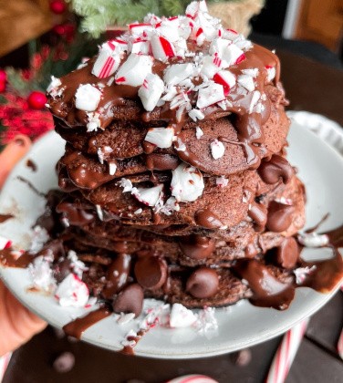 Gluten Free Peppermint Mocha Pancakes