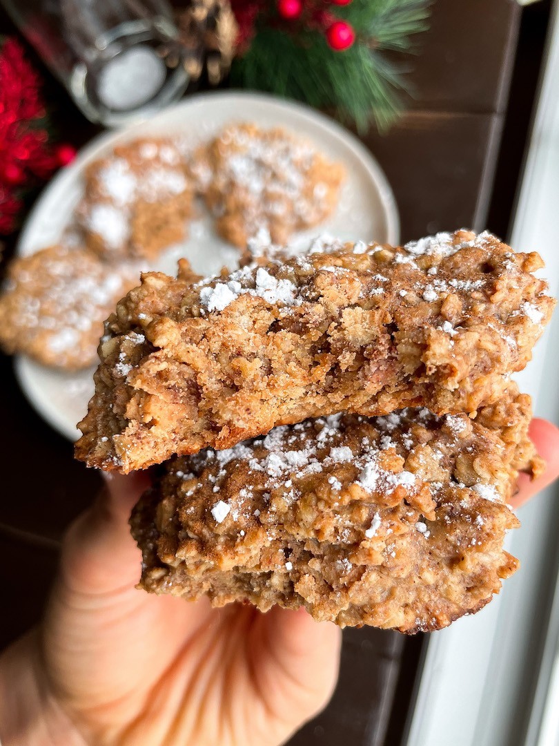 Gingerbread Oatmeal Cookies (healthy, gluten free)