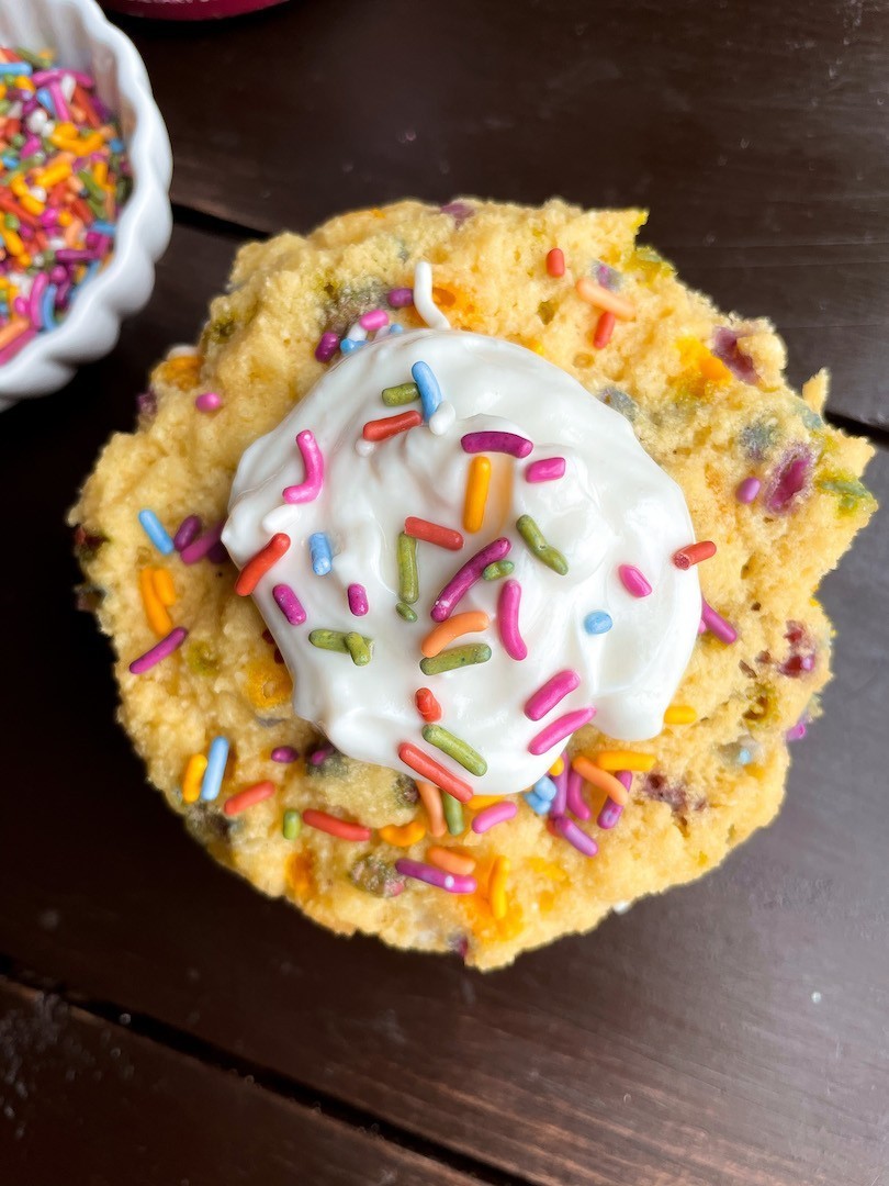 Funfetti Mug Cake (paleo, gluten free)