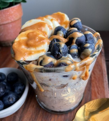 Overnight Blueberry Muffin Oatmeal