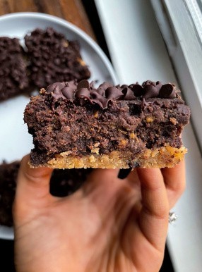 Vegan Cookie Dough Brownies (gluten free, vegan)