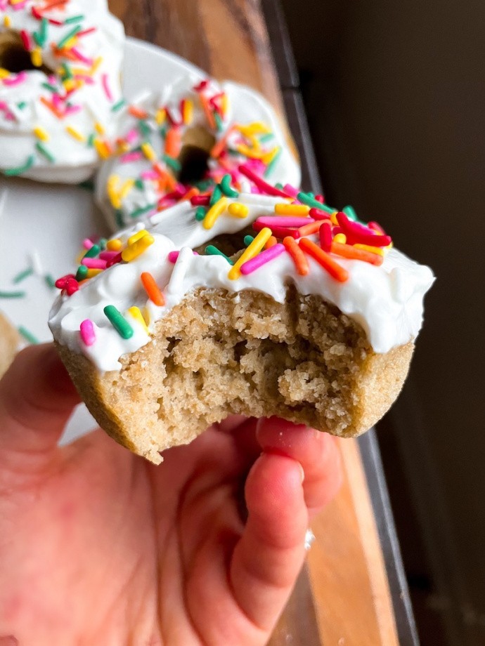 Oat Flour Vanilla Baked Donuts (gluten free)