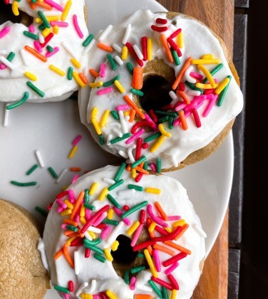 Oat Flour Vanilla Baked Donuts (gluten free)