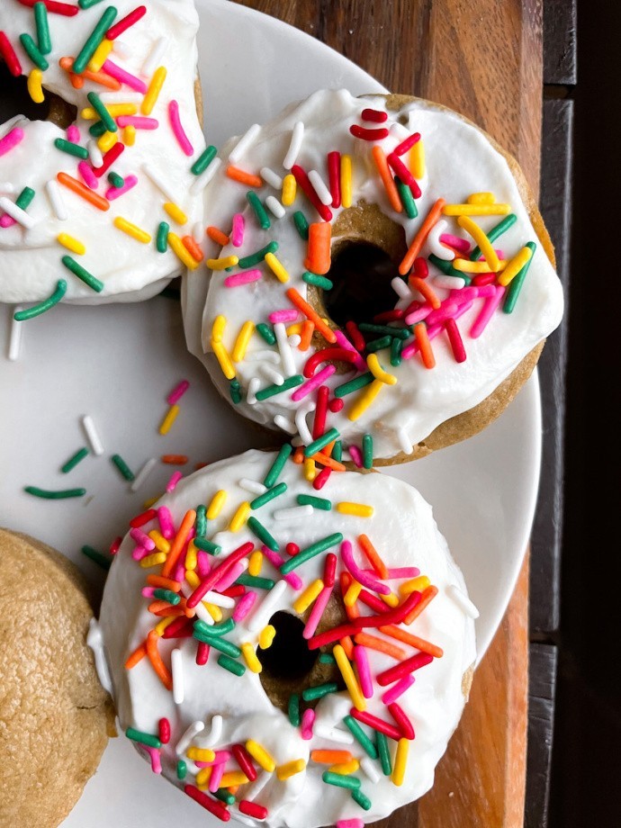 Oat Flour Vanilla Baked Donuts (gluten free) 