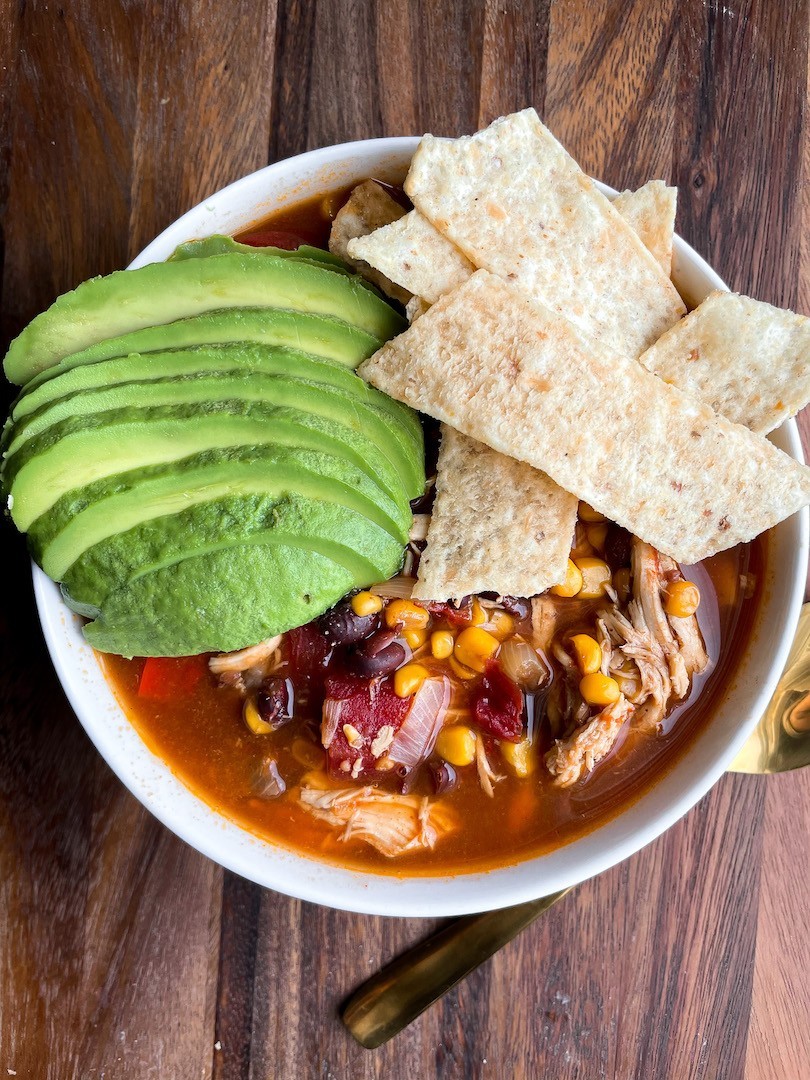 Instant Pot Chicken Tortilla Soup - Choosing Balance