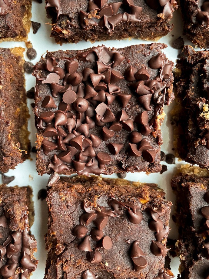 Vegan Cookie Dough Brownies (gluten free, vegan)