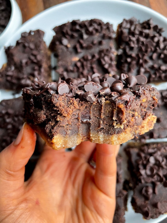 Vegan Cookie Dough Brownies (gluten free, vegan)