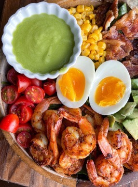 Shrimp Cobb Salad (healthy, simple)