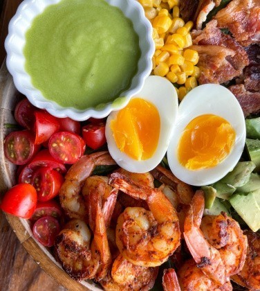 Shrimp Cobb Salad (healthy, simple)