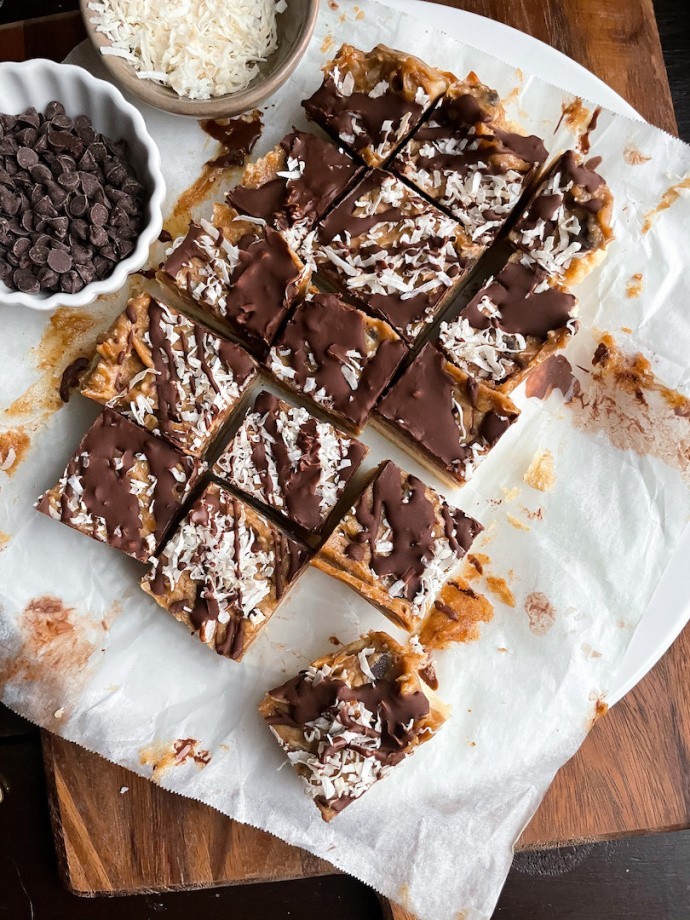 Vegan and Gluten Free Samoa Bites