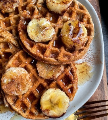 Vegan Oat Flour Waffles