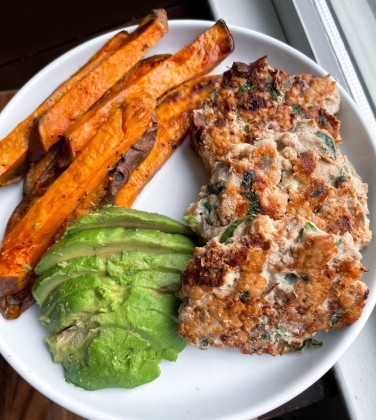 Spinach and Feta Chicken Burgers